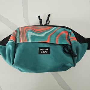 NEW Dutch Bros Coffee Green Fanny Pack Sling Crossbody Fun Belt Bag Adjustable